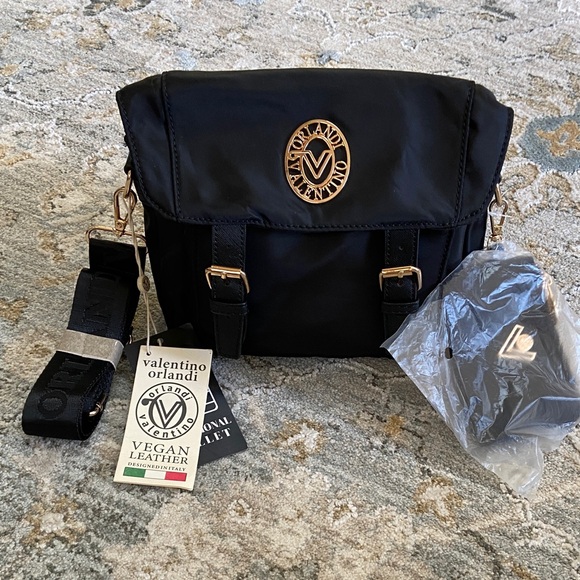 Valentino Orlandi Handbags - Valentino Orlandi Black Nylon Crossbody and Wallet